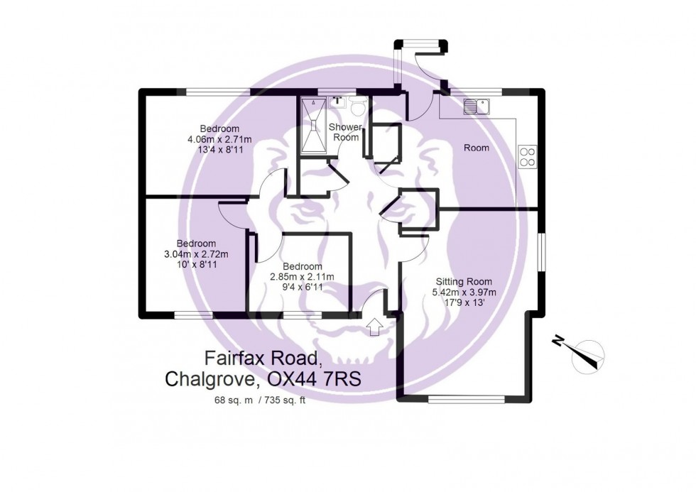 Floorplan for Fairfax Road, Chalgrove