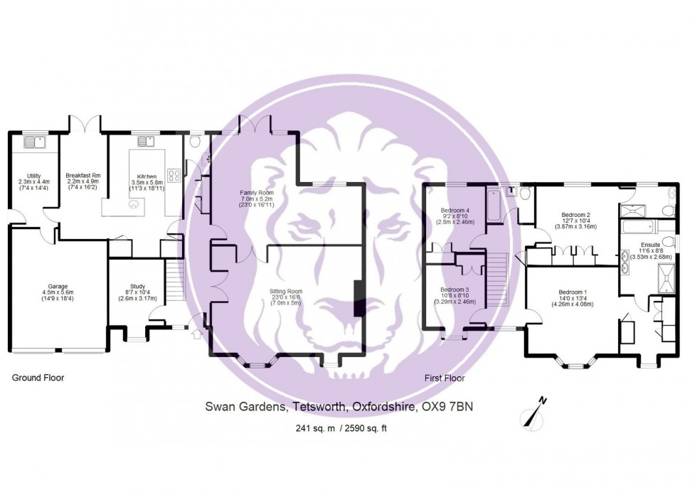 Floorplan for Swan Gardens, Tetsworth
