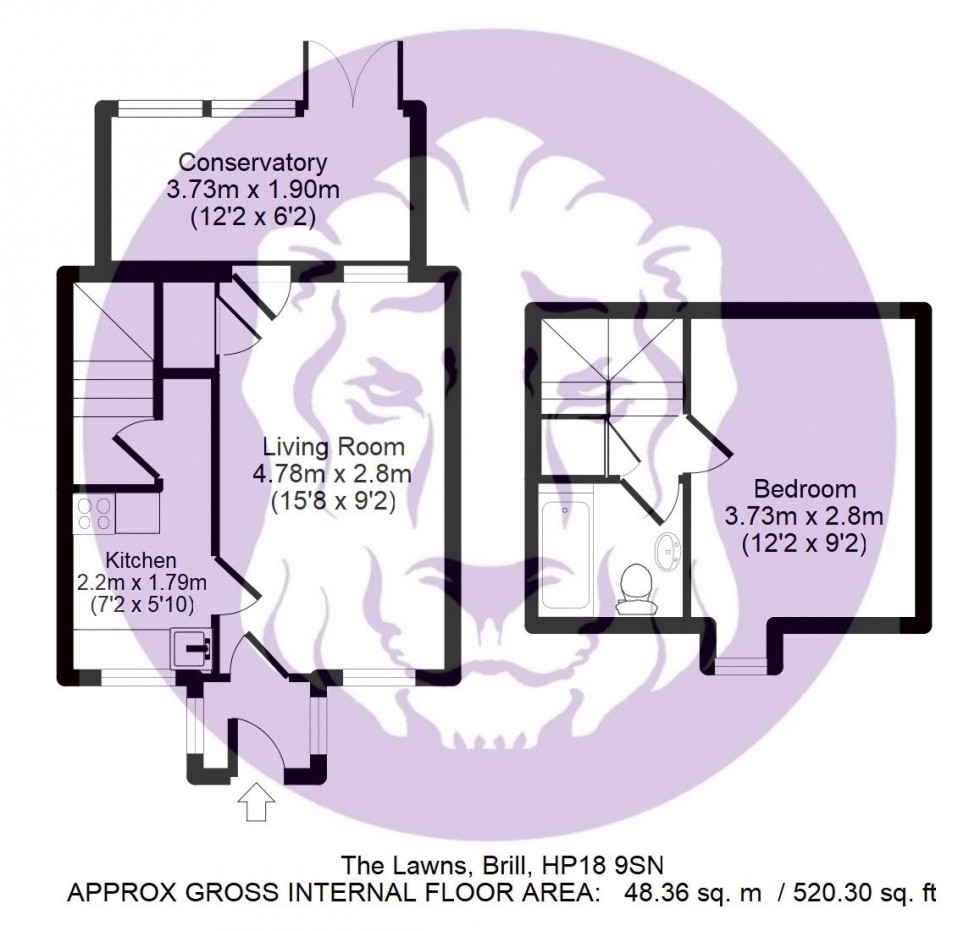 Floorplan for The Lawns, Brill